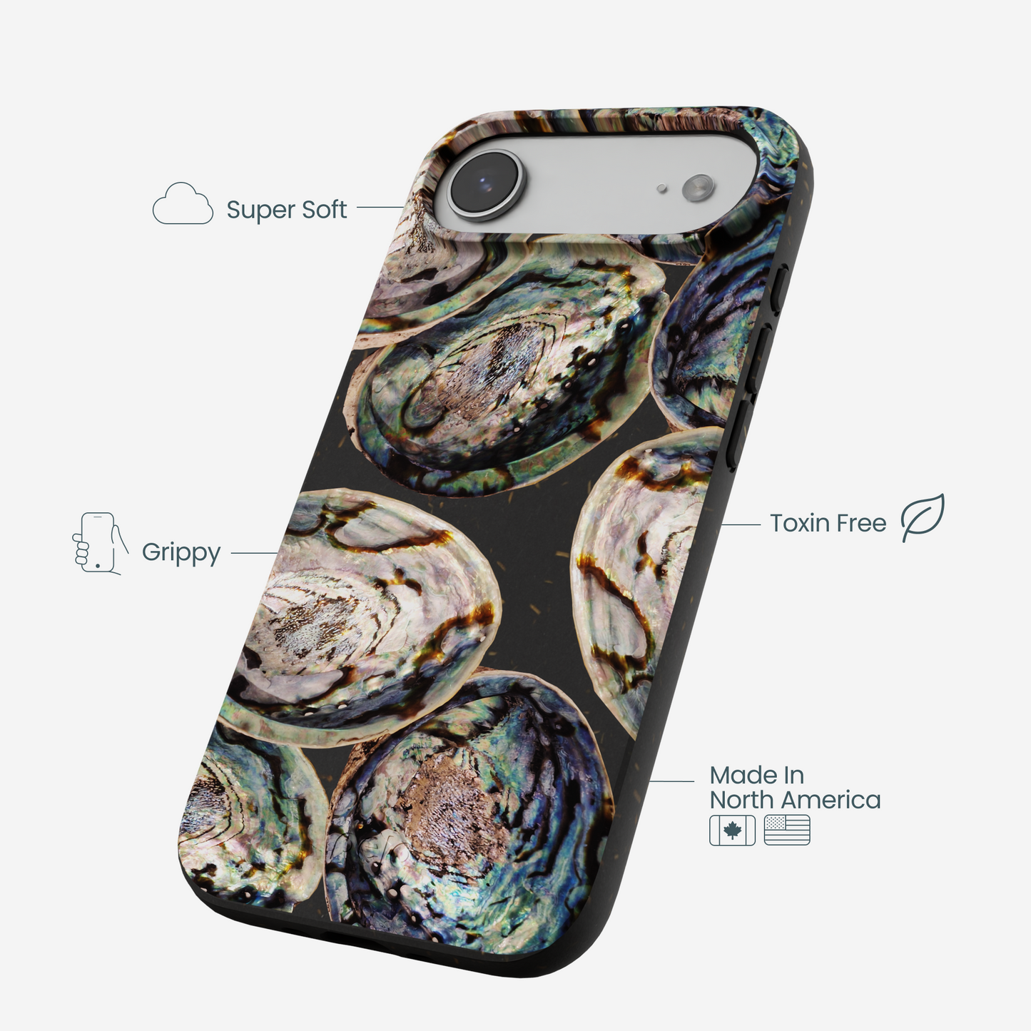 Black Abalone Shells iPhone Air Case