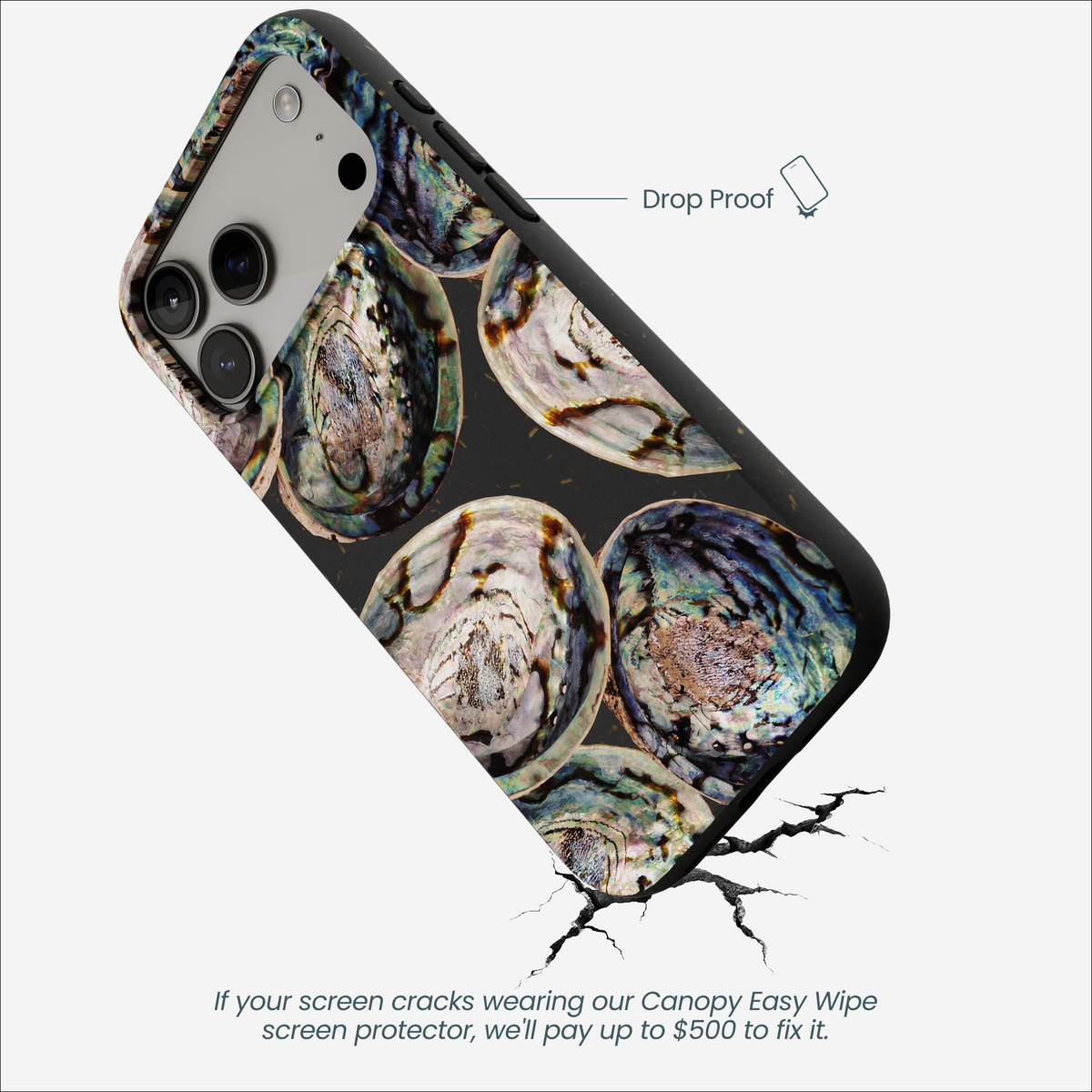 Black Abalone Shells iPhone 17 Pro Max Case