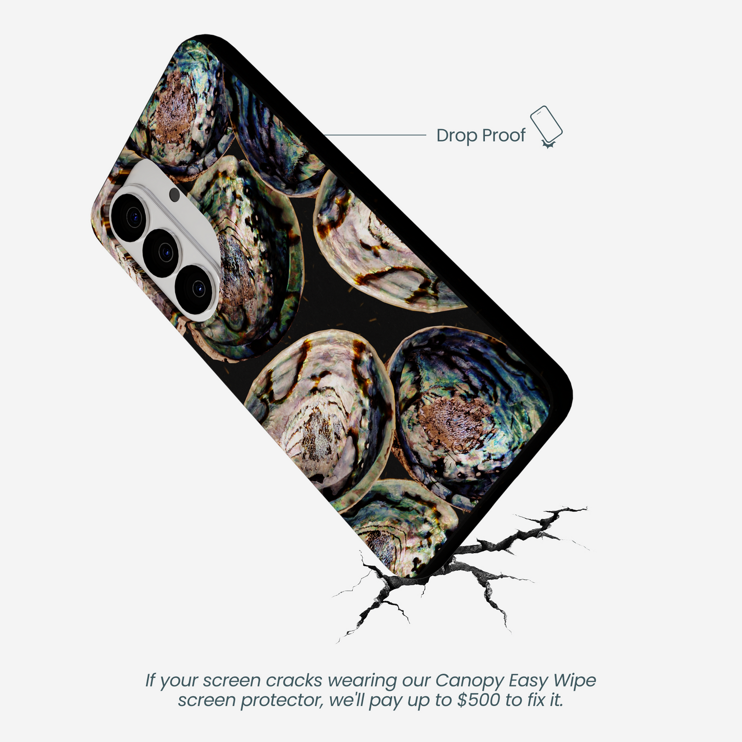 Black Abalone Shells Samsung Galaxy S26 Case