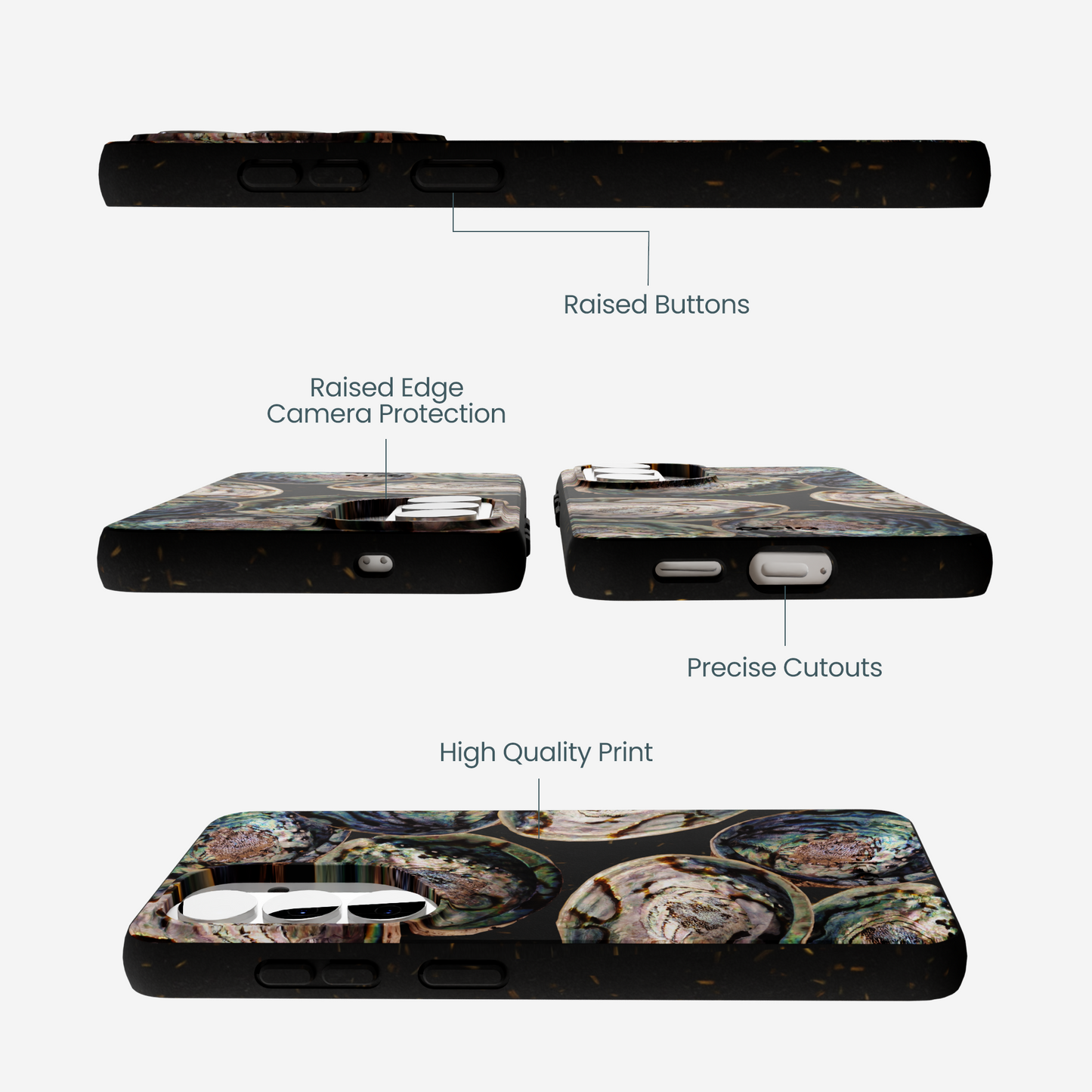 Black Abalone Shells Samsung Galaxy S26 Case
