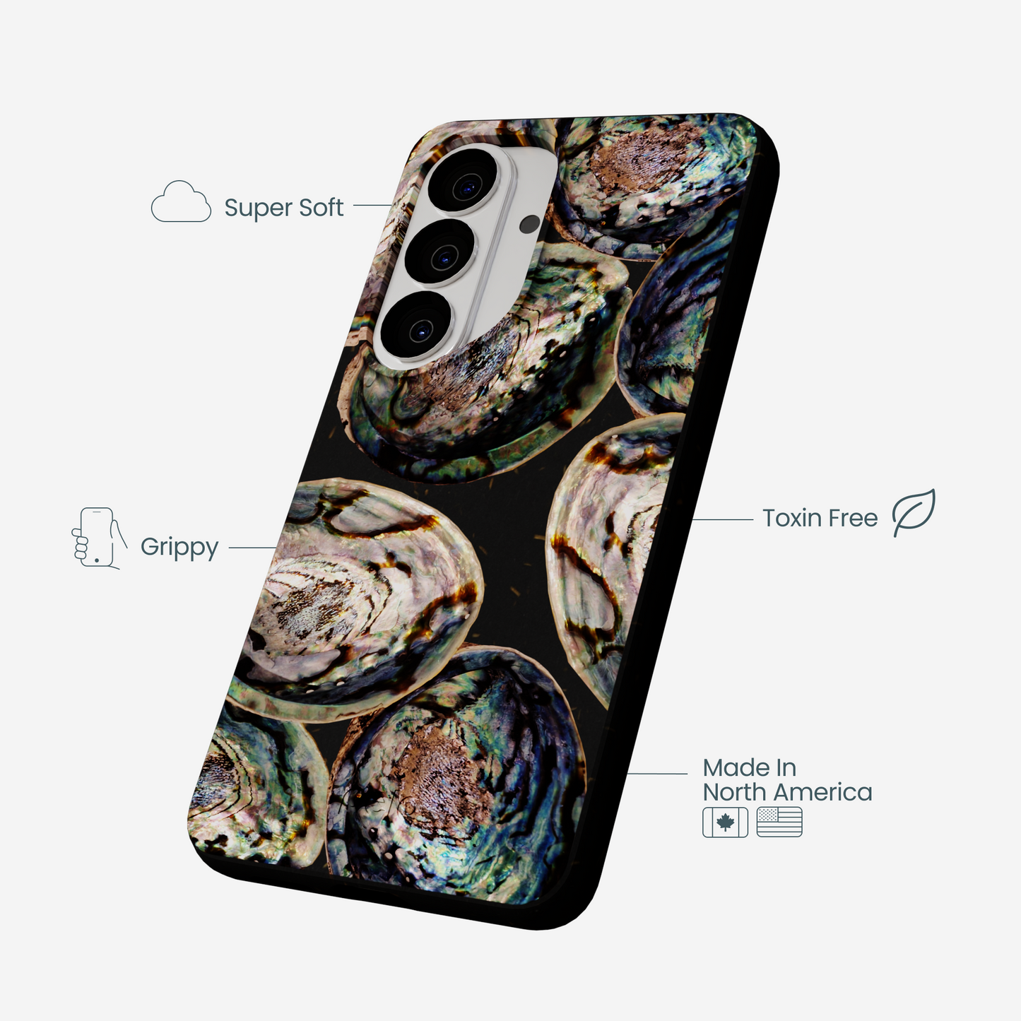 Black Abalone Shells Samsung Galaxy S26 Case