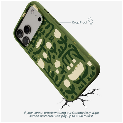 Forest Floor Abstract Tulips iPhone 17 Pro Max Case