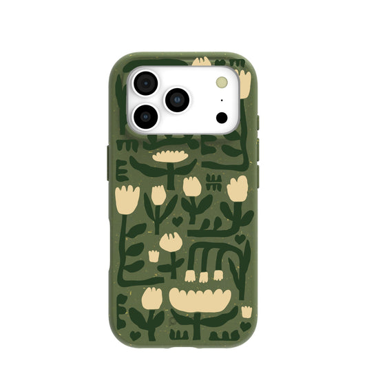 Forest Floor Abstract Tulips iPhone 17 Pro Case