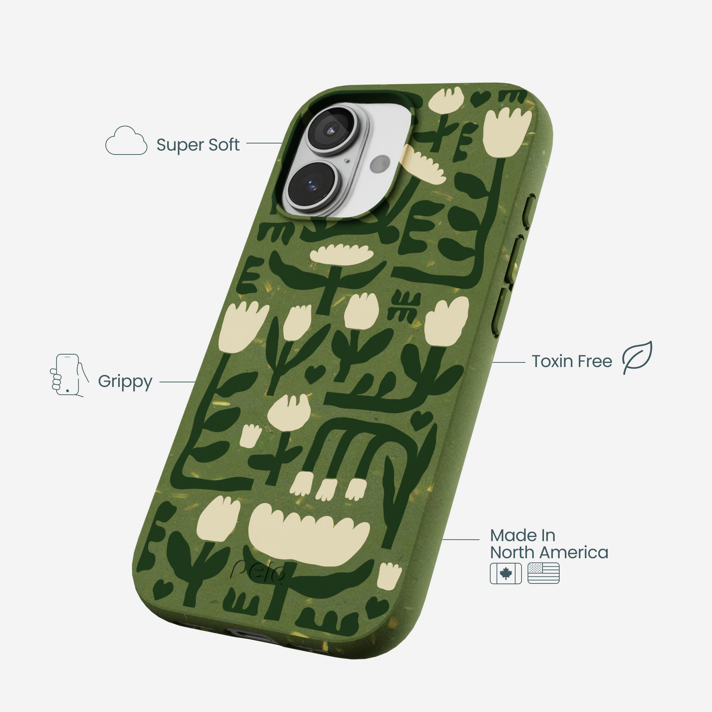 Forest Floor Abstract Tulips iPhone 17 Case
