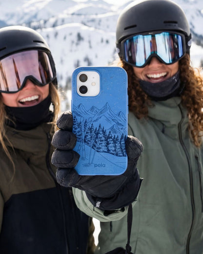Electric Blue Backcountry Ski iPhone 17 Case