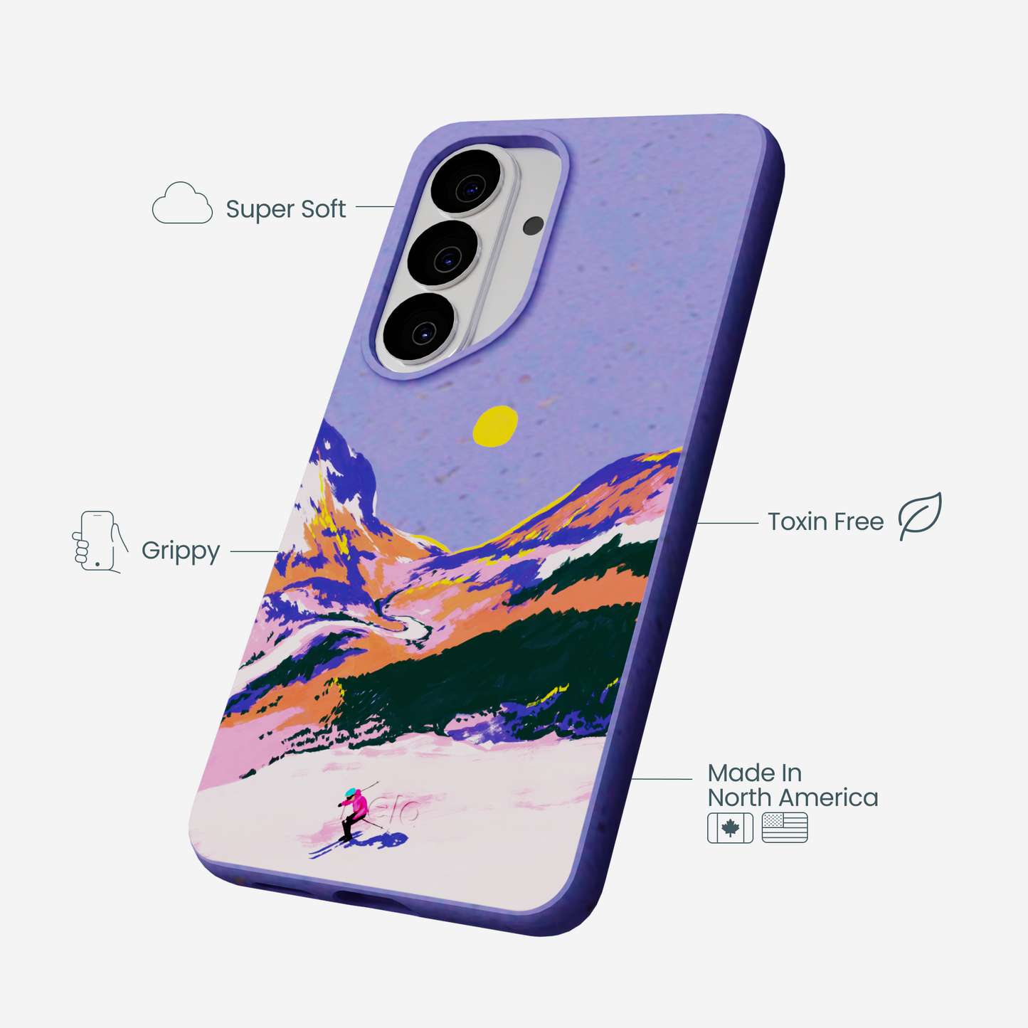 Lavender Alpine Sunset Samsung Galaxy S26 Case