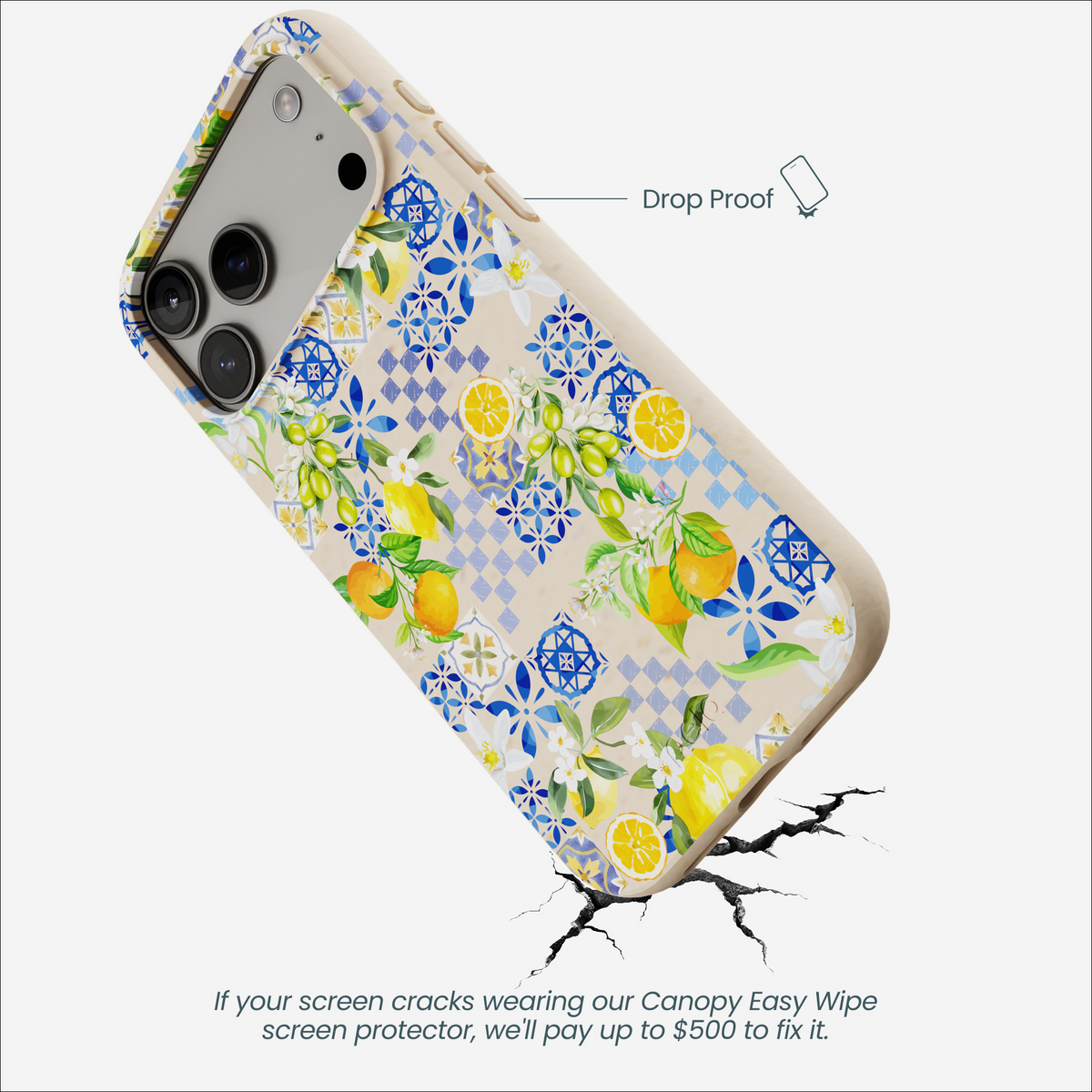 Seashell Amalfi Fruits iPhone 17 Pro Max Case