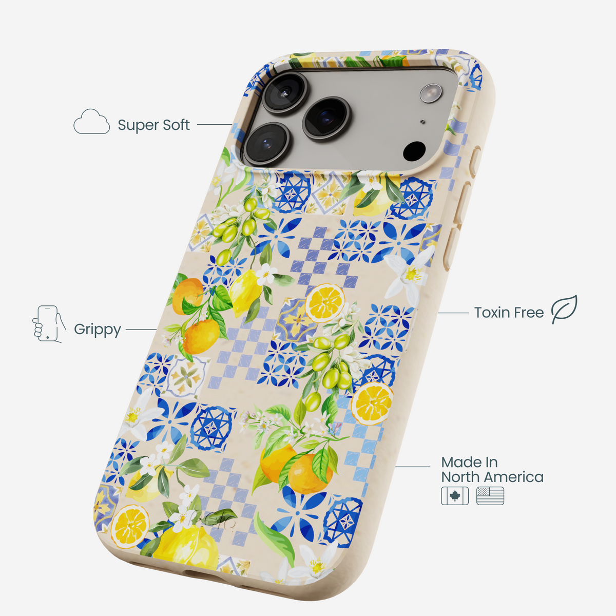 Seashell Amalfi Fruits iPhone 17 Pro Max Case