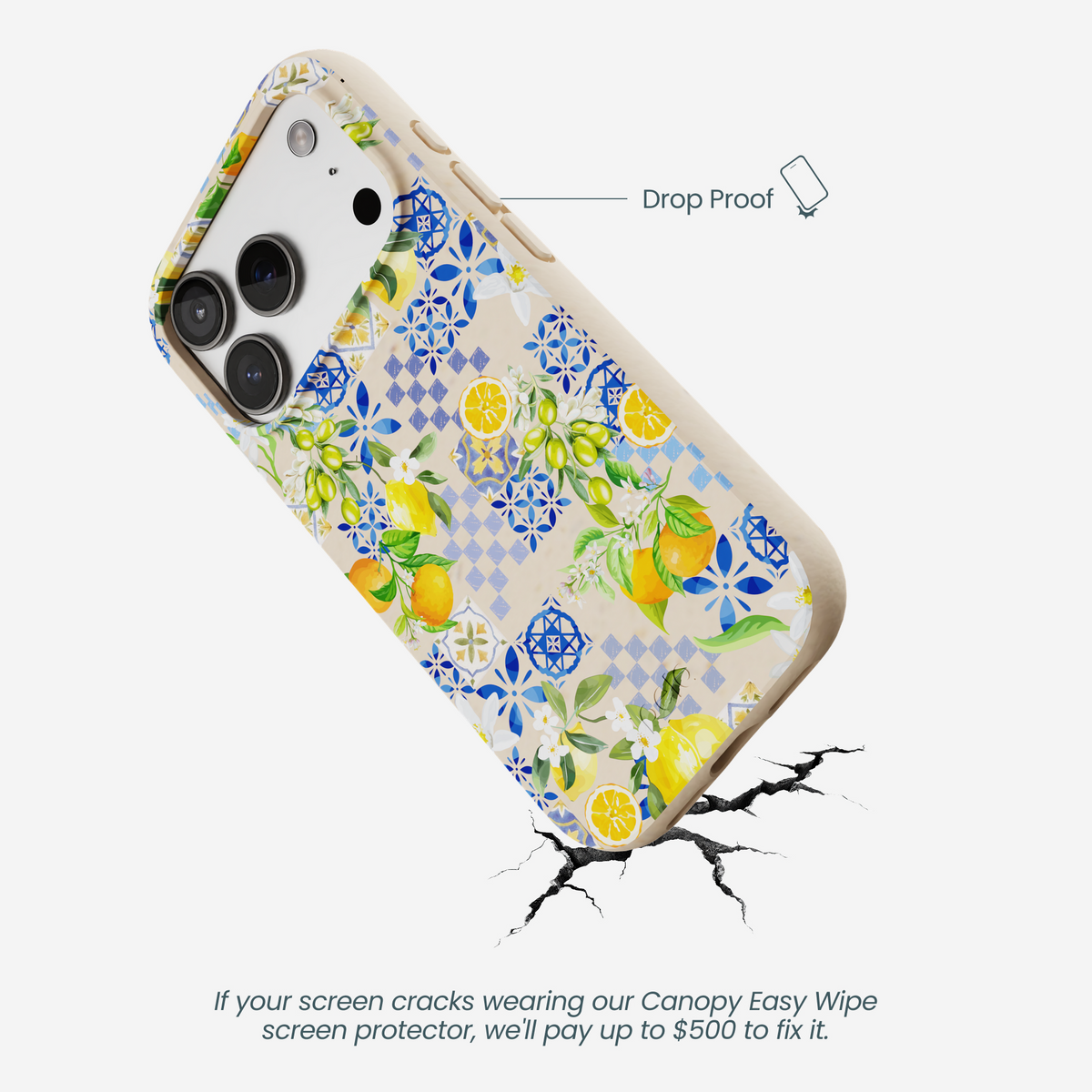 Seashell Amalfi Fruits iPhone 17 Pro Case