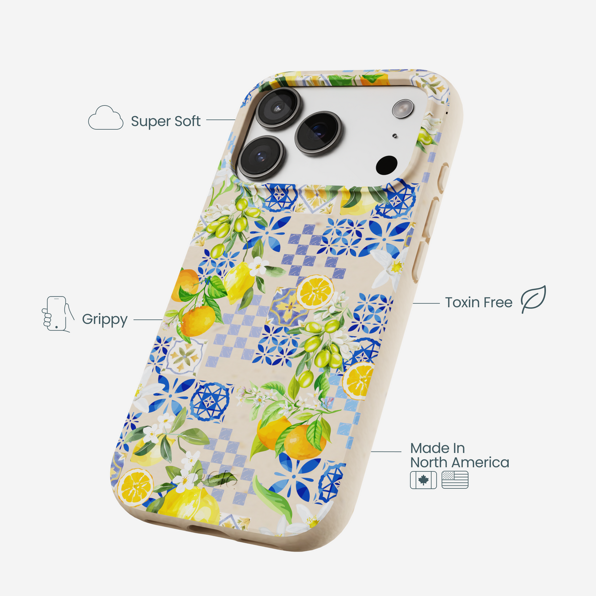 Seashell Amalfi Fruits iPhone 17 Pro Case
