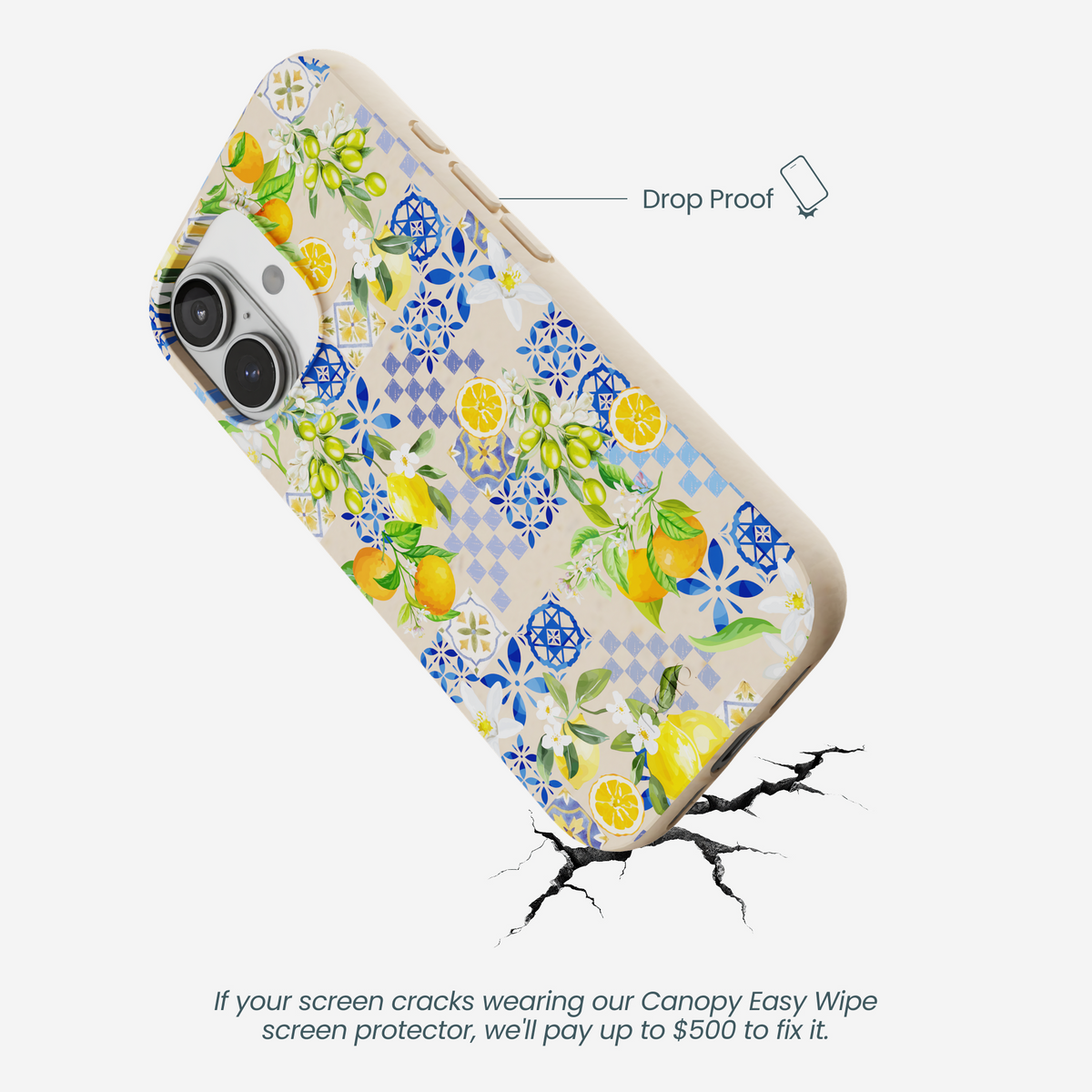 Seashell Amalfi Fruits iPhone 17 Case