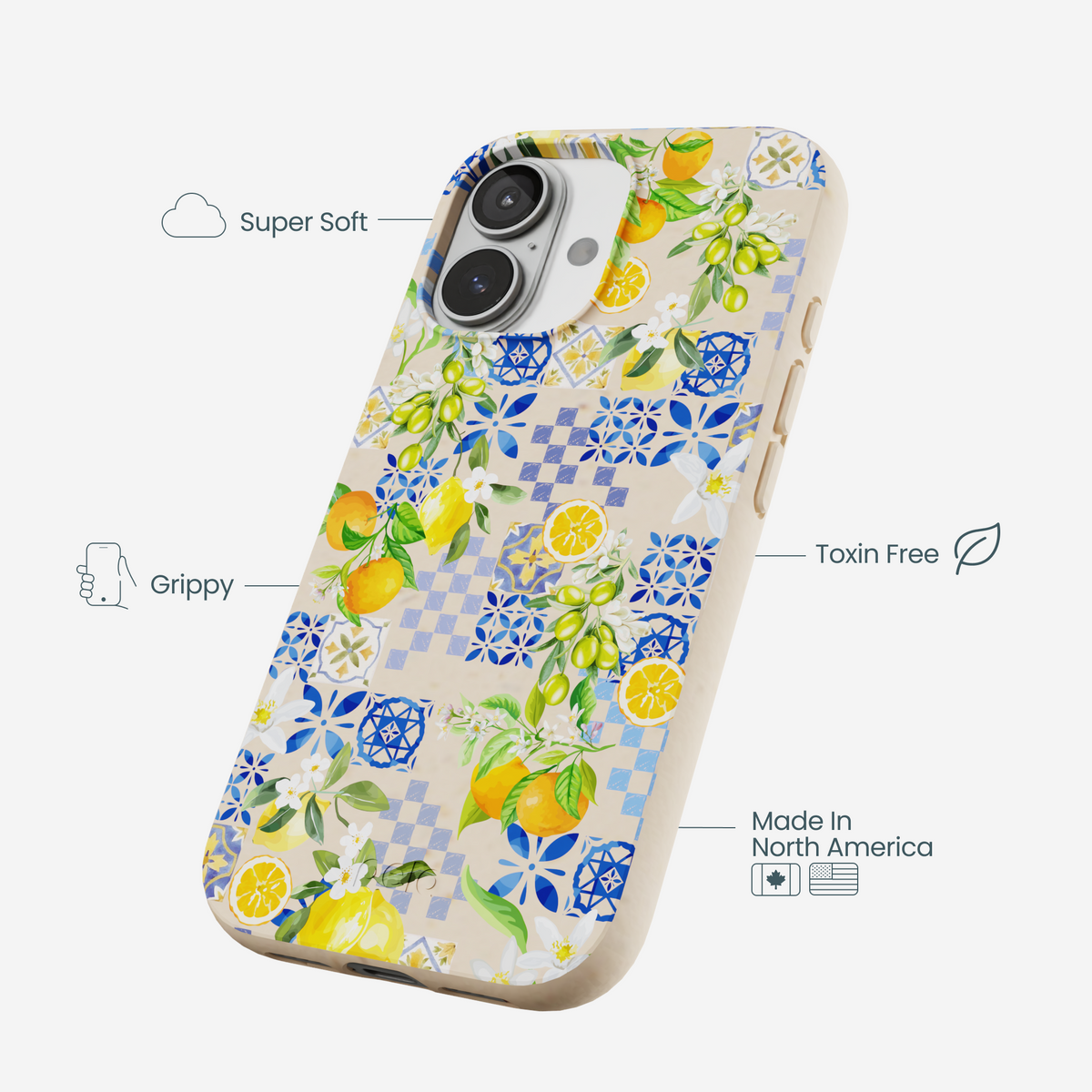 Seashell Amalfi Fruits iPhone 17 Case