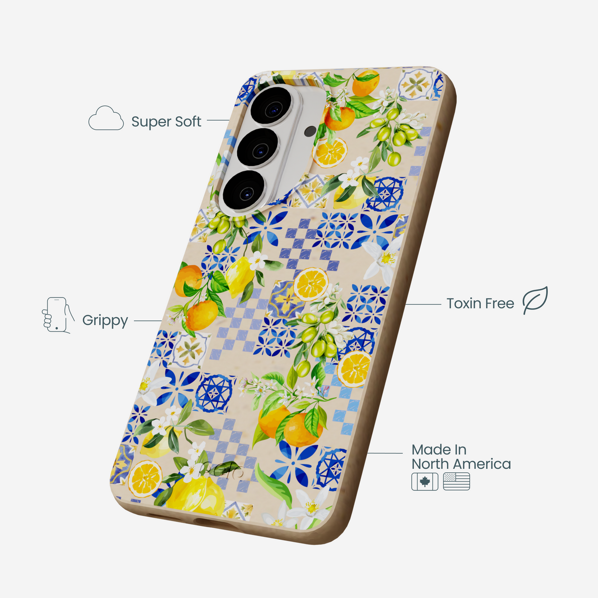 Seashell Amalfi Fruits Samsung Galaxy S26 Case