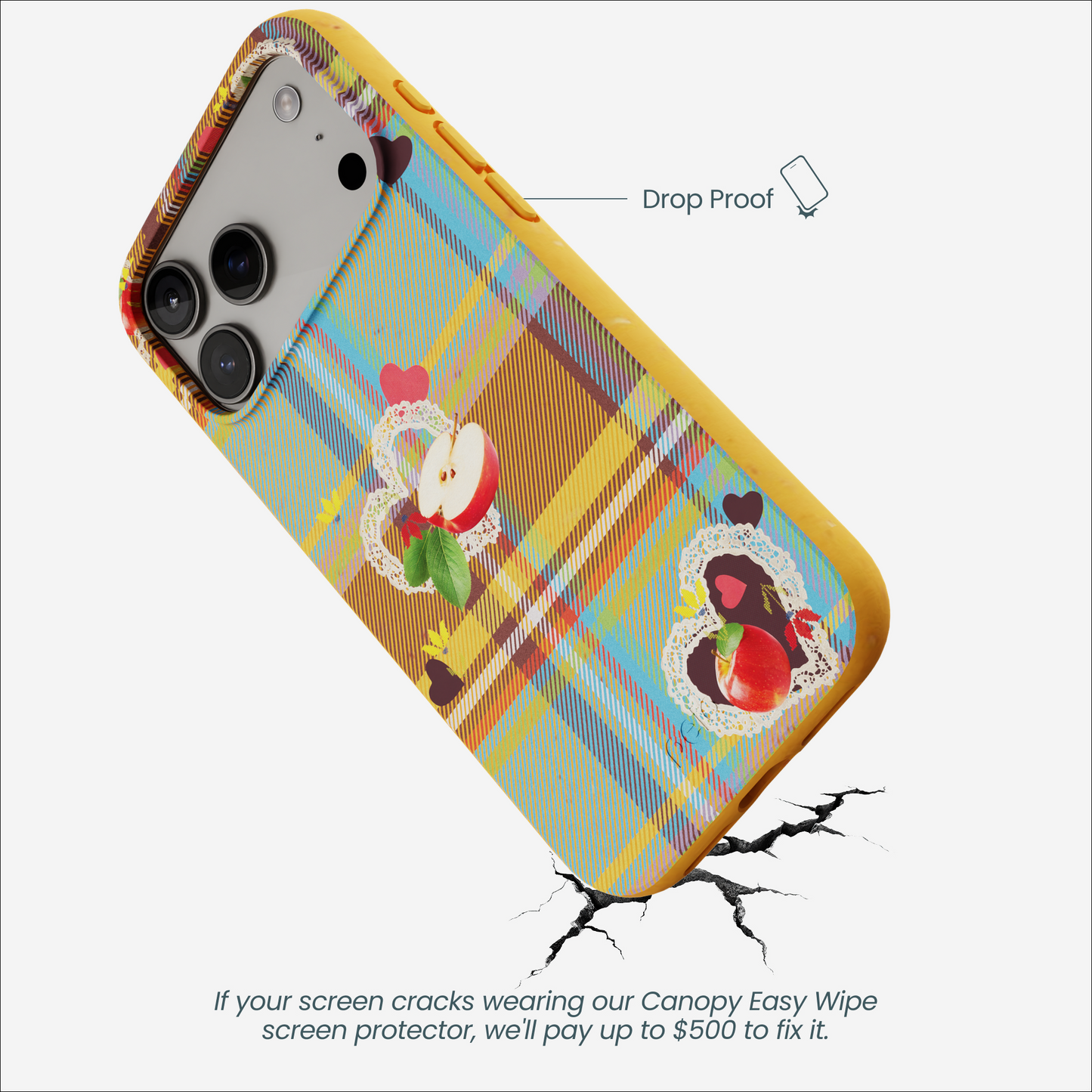 Honey Apple Plaid iPhone 17 Pro Max Case