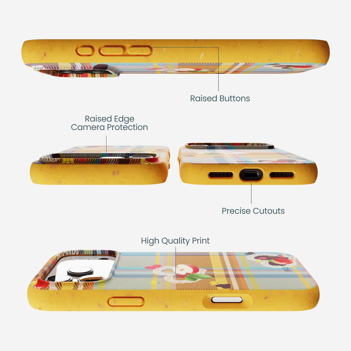 Honey Apple Plaid iPhone 17 Pro Max Case