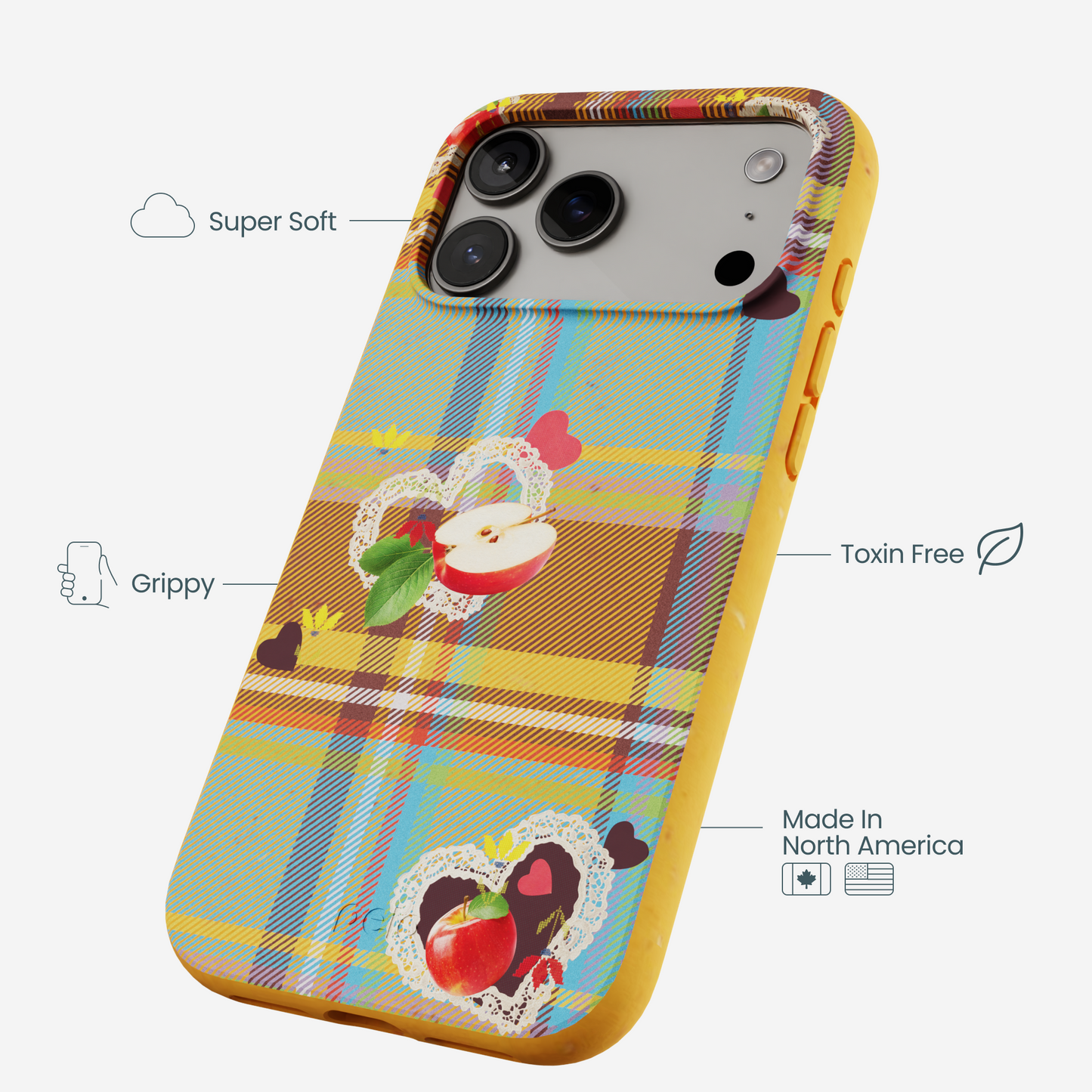 Honey Apple Plaid iPhone 17 Pro Max Case