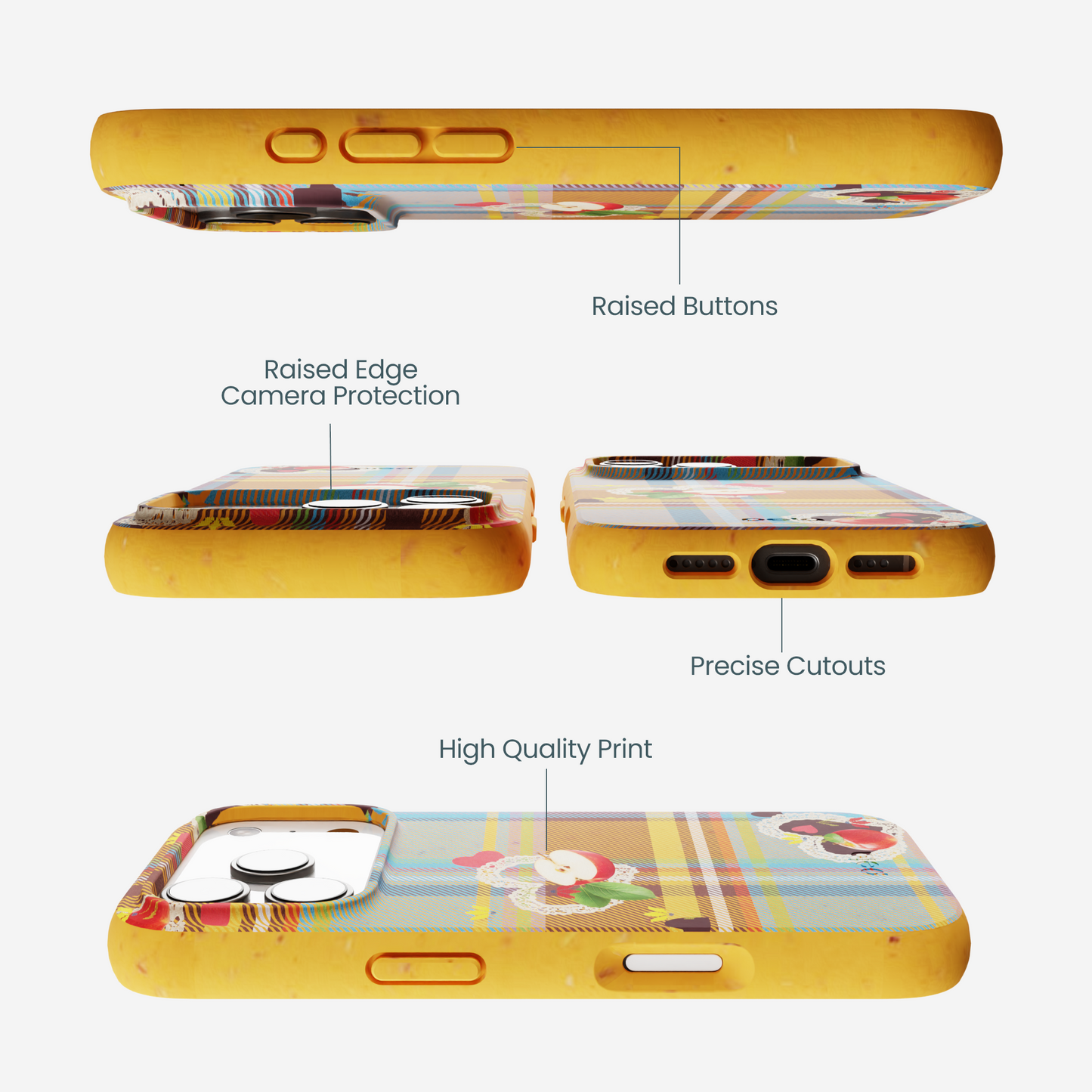 Honey Apple Plaid iPhone 17 Pro Case