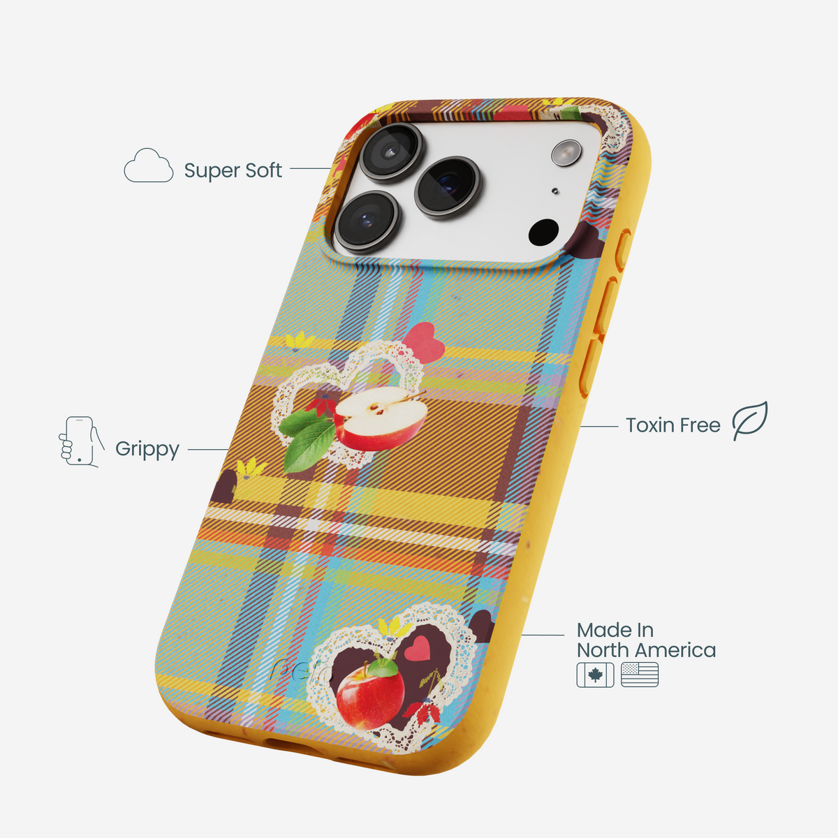 Honey Apple Plaid iPhone 17 Pro Case