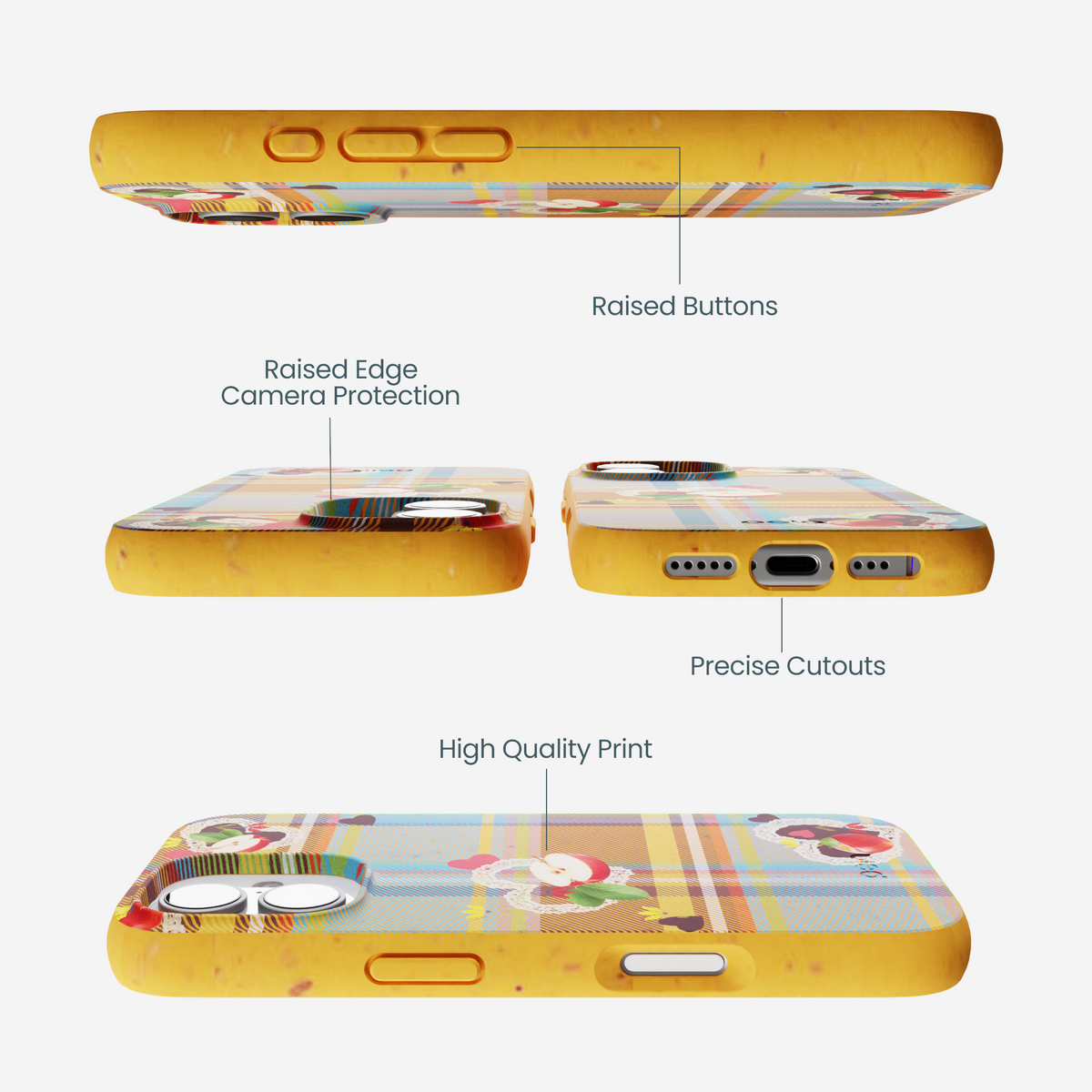 Honey Apple Plaid iPhone 17 Case