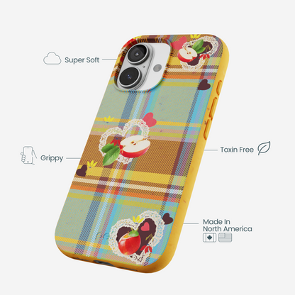 Honey Apple Plaid iPhone 17 Case