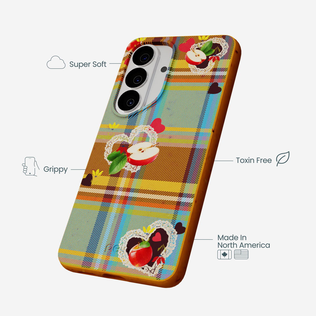 Honey Apple Plaid Samsung Galaxy S26 Case