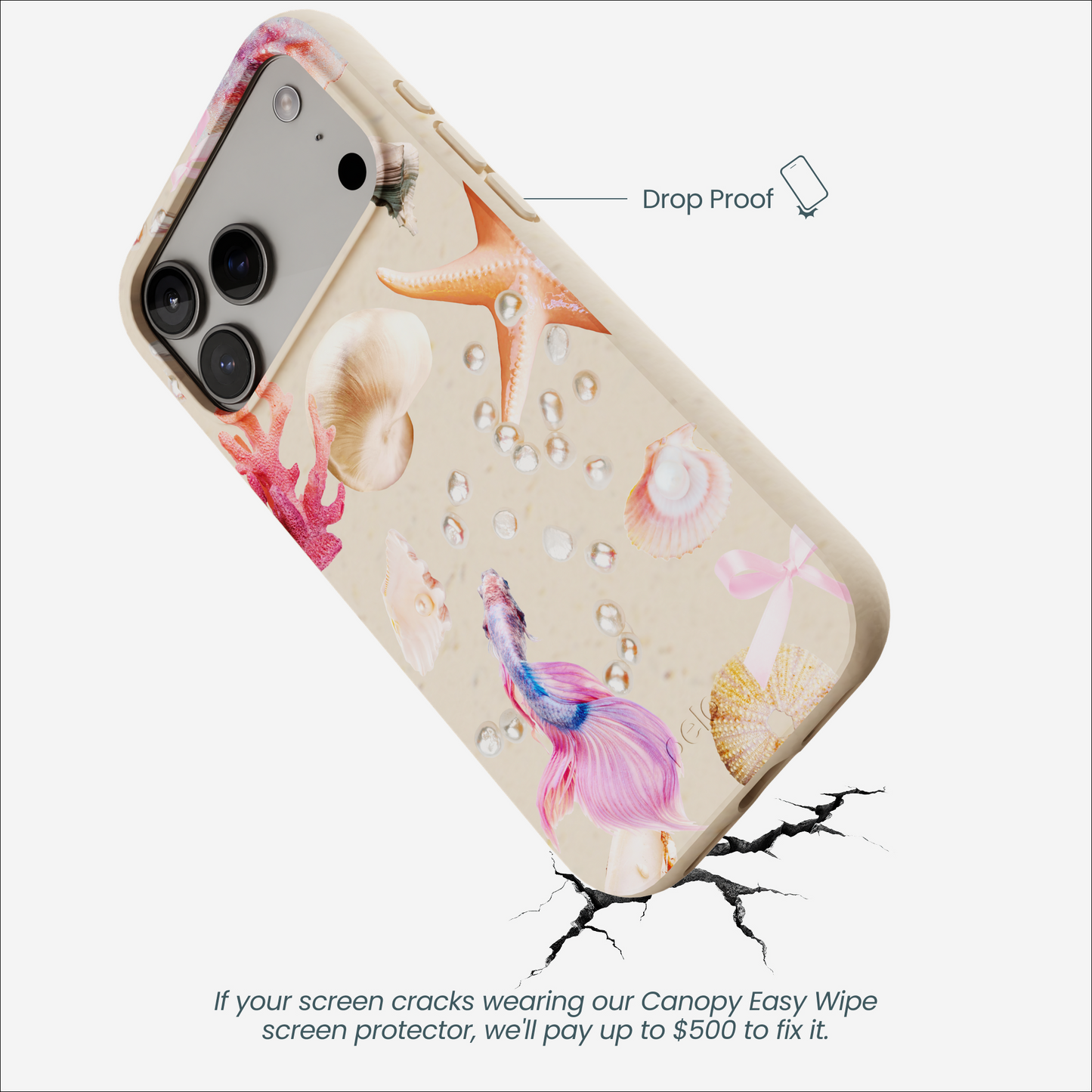 Seashell Aqua Dreams iPhone 17 Pro Max Case