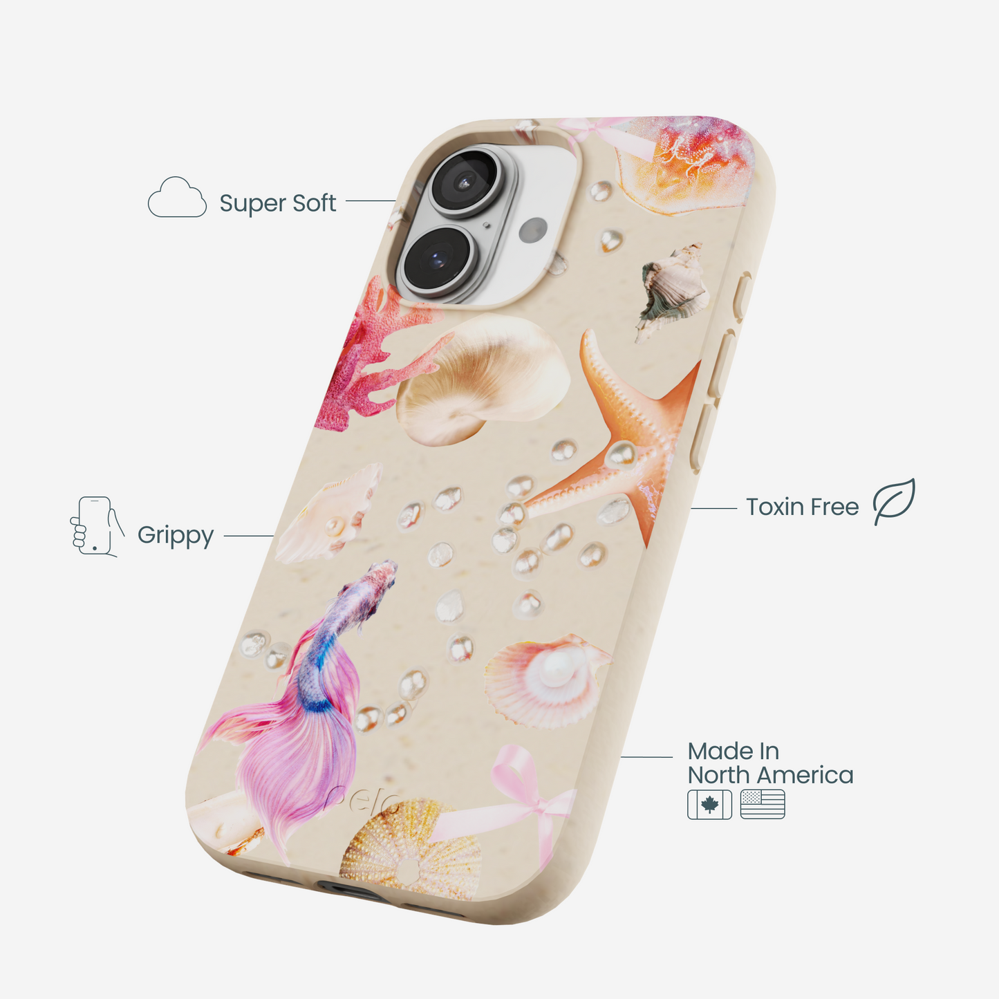 Seashell Aqua Dreams iPhone 17 Case