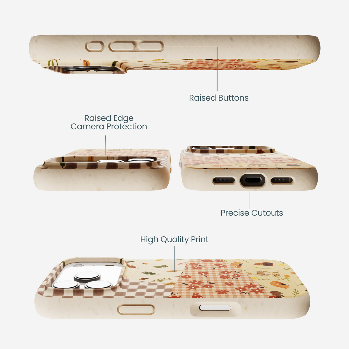 Seashell Autumn Quilt iPhone 17 Pro Case