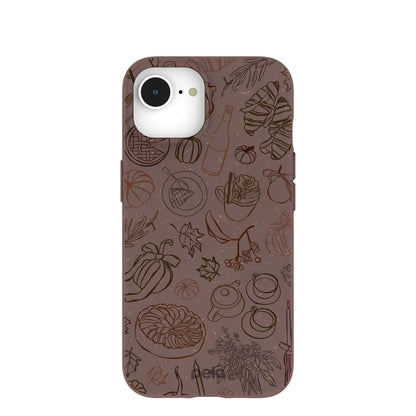 Chocolate Brown Autumn Sweets iPhone 16e/17e Case
