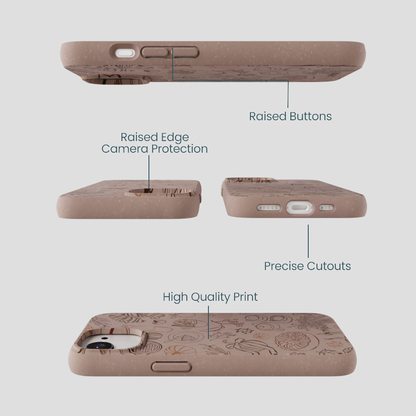 Chocolate Brown Autumn Sweets iPhone 16e/17e Case