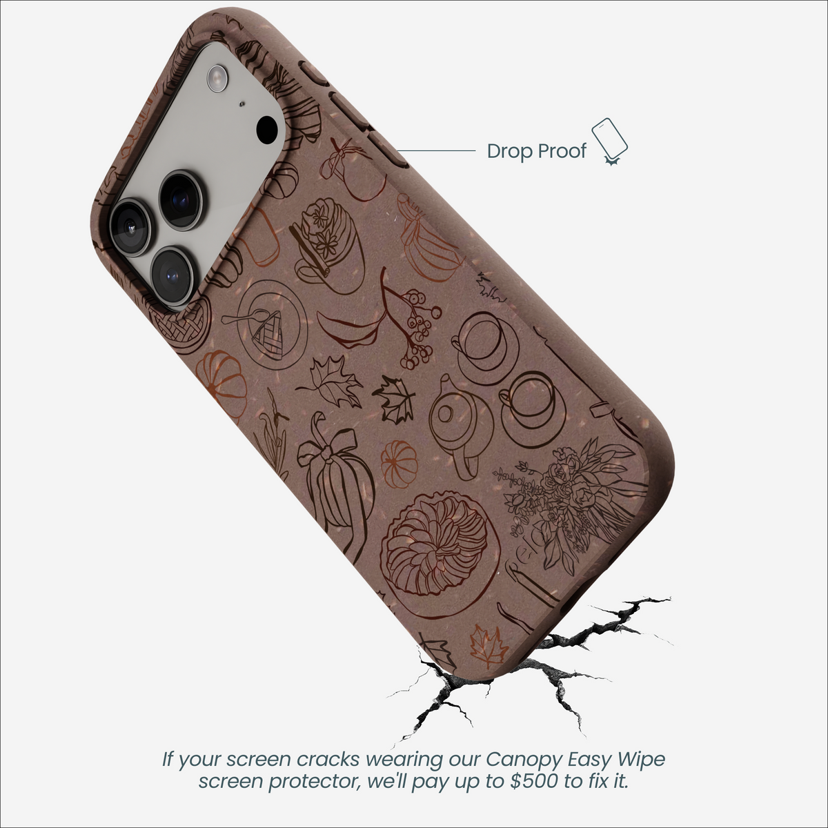 Chocolate Brown Autumn Sweets iPhone 17 Pro Max Case