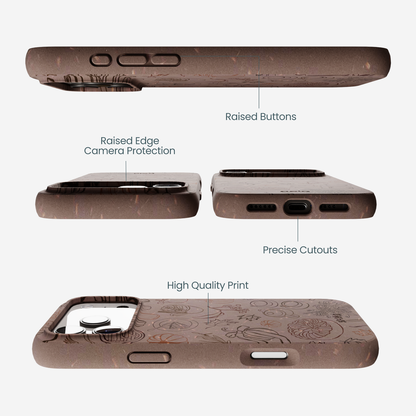 Chocolate Brown Autumn Sweets iPhone 17 Pro Max Case