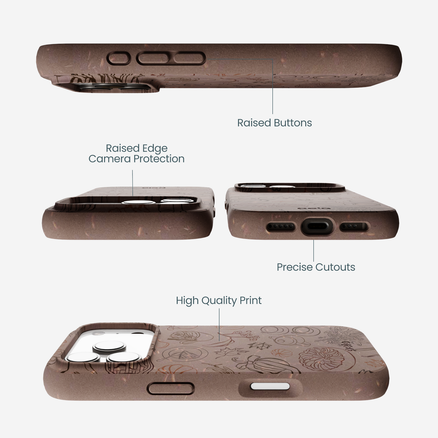 Chocolate Brown Autumn Sweets iPhone 17 Pro Case