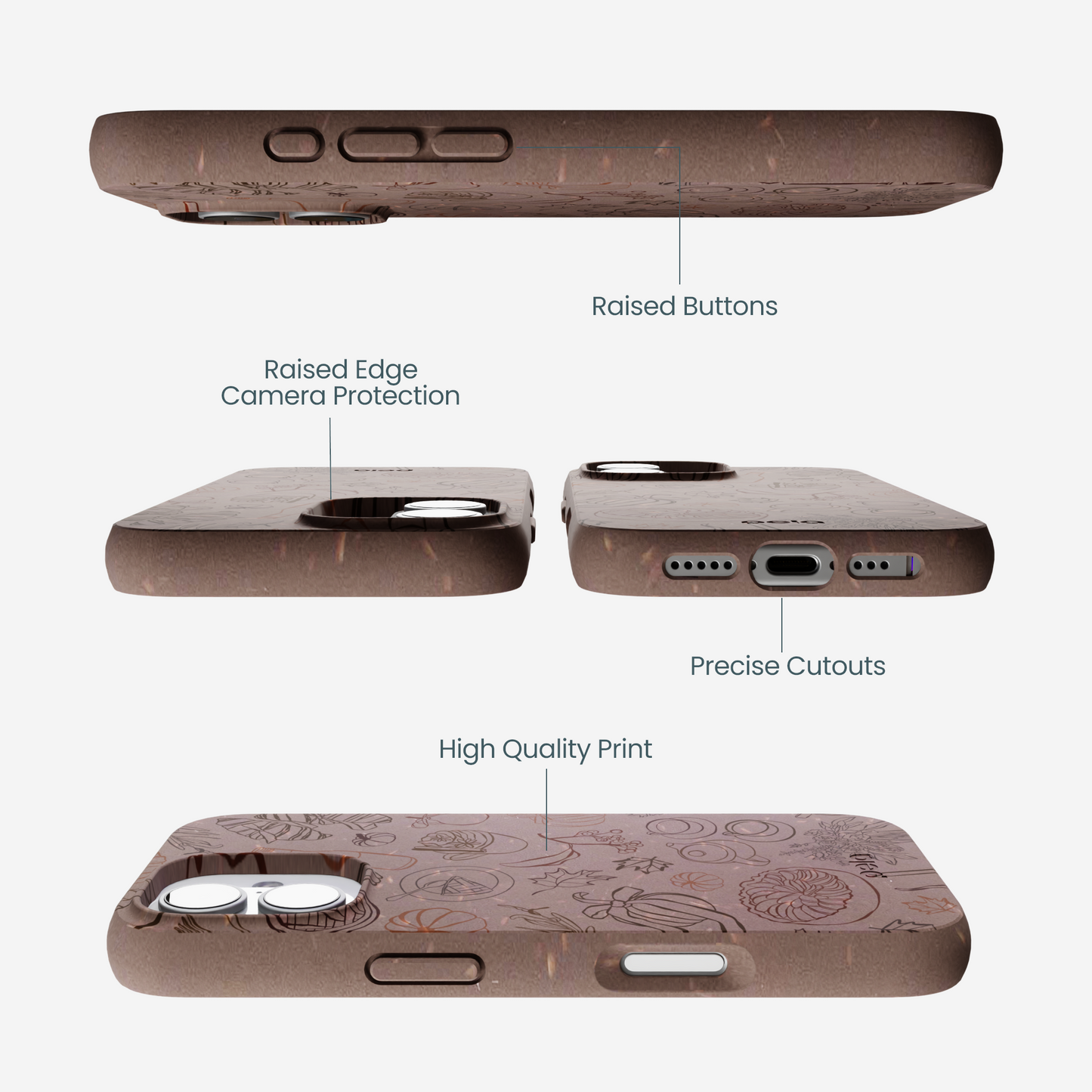 Chocolate Brown Autumn Sweets iPhone 17 Case