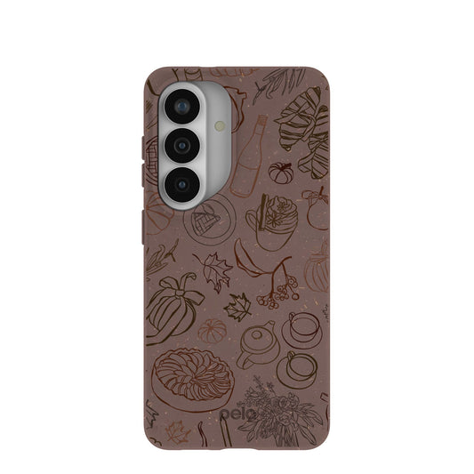 Chocolate Brown Autumn Sweets Samsung Galaxy S26 Case