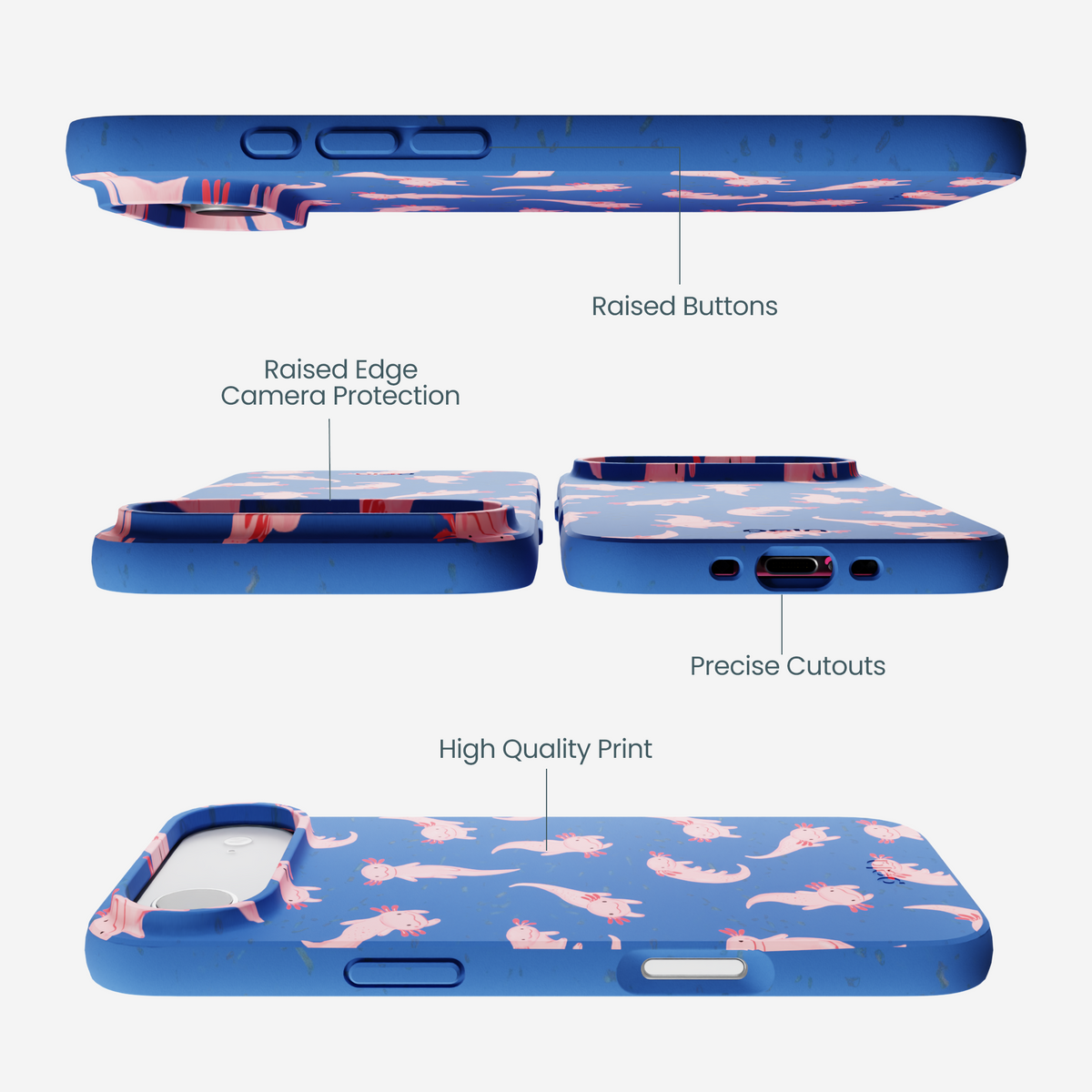 Electric Blue Axolotls iPhone Air Case