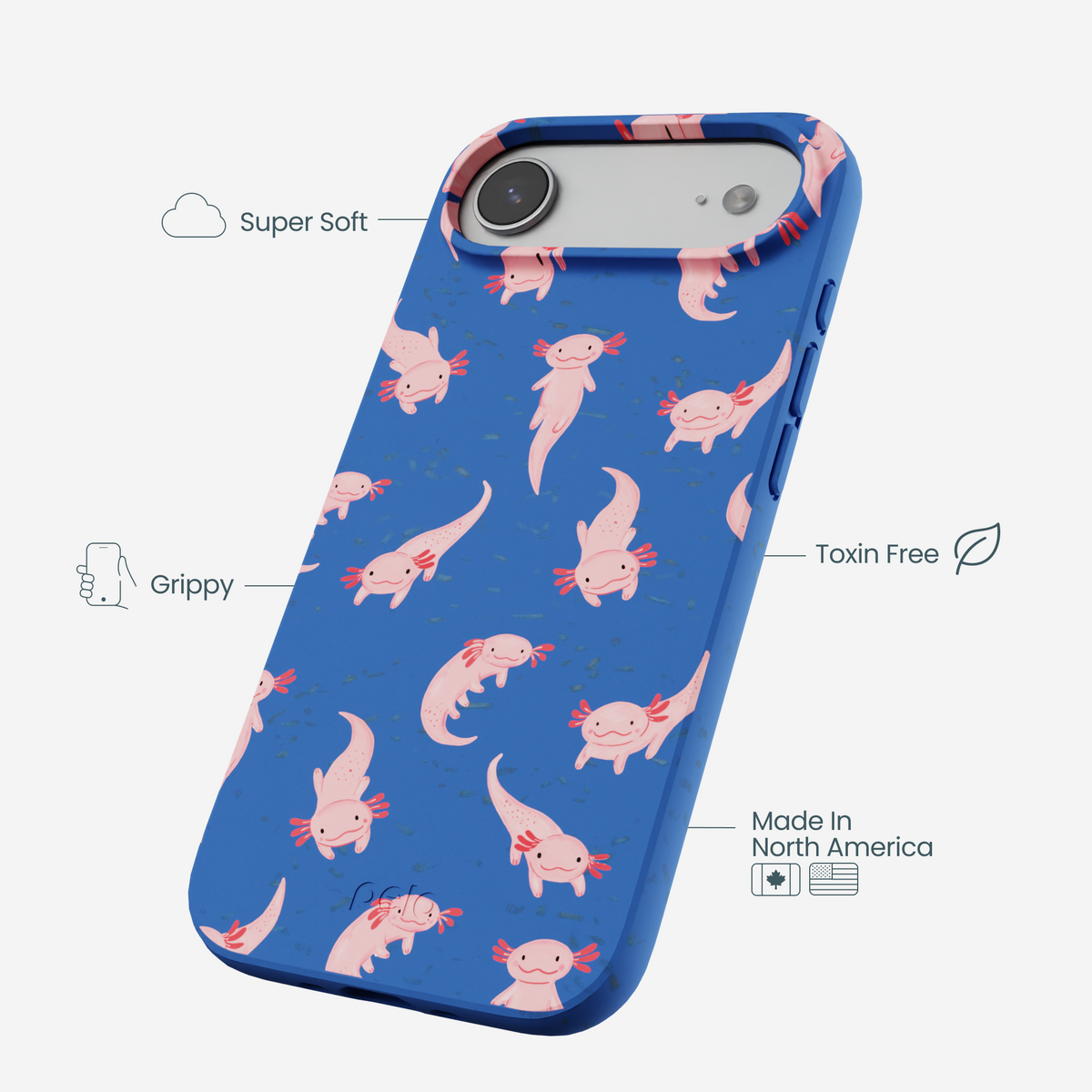 Electric Blue Axolotls iPhone Air Case