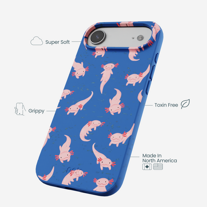 Electric Blue Axolotls iPhone Air Case