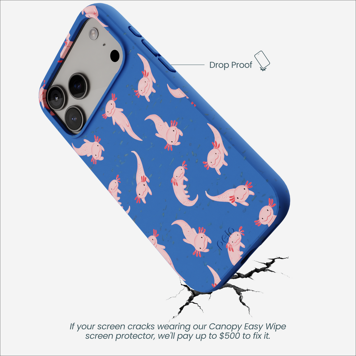 Electric Blue Axolotls iPhone 17 Pro Max Case