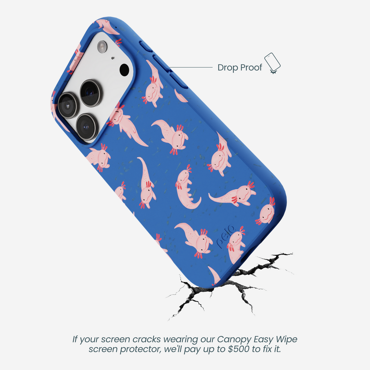 Electric Blue Axolotls iPhone 17 Pro Case