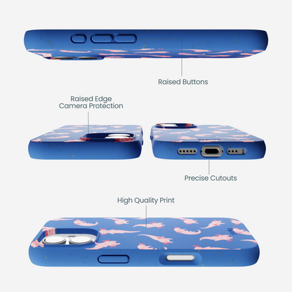 Electric Blue Axolotls iPhone 17 Case