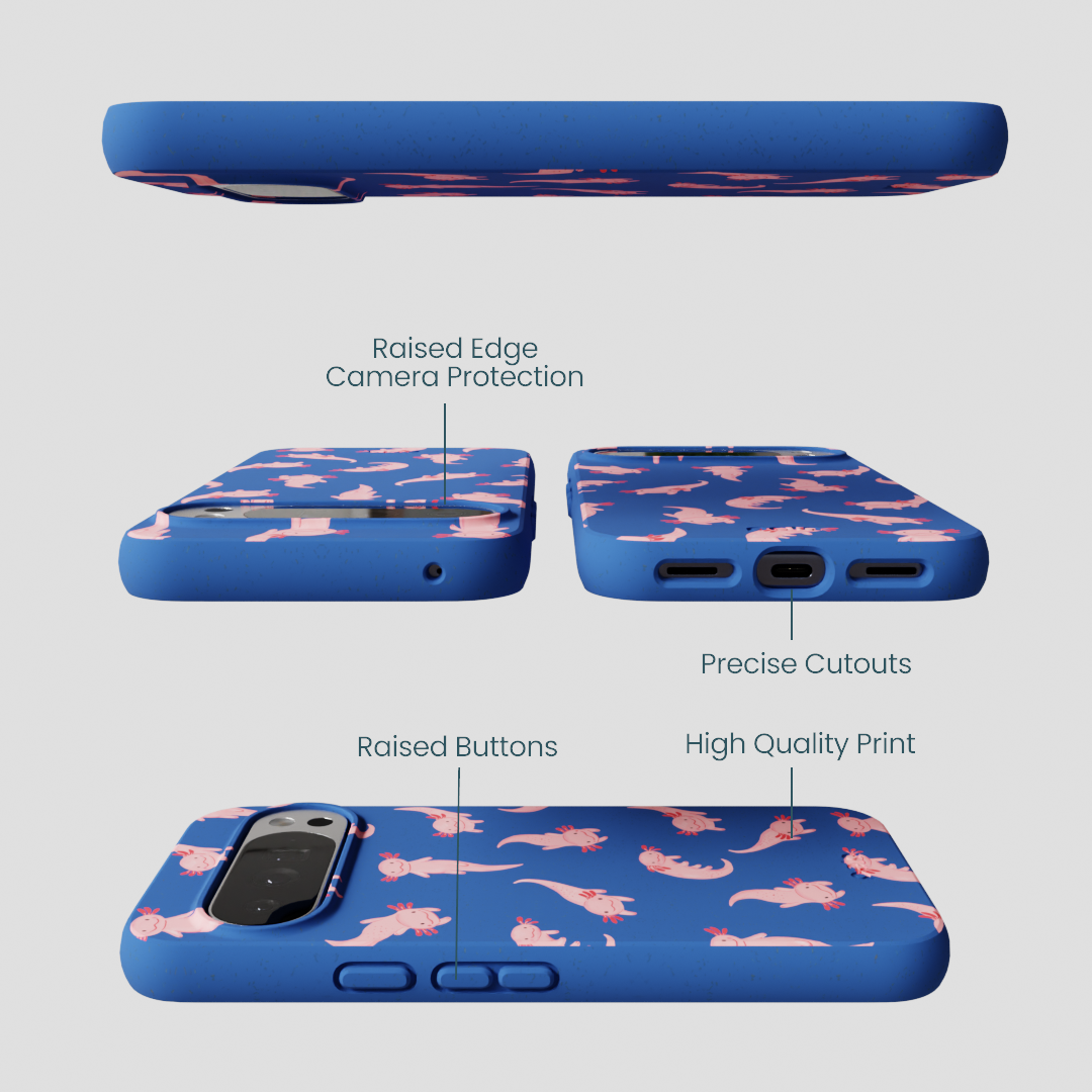Electric Blue Axolotls Google Pixel 10 Pro XL Case