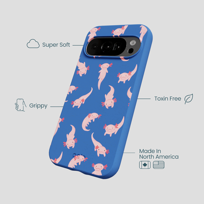 Electric Blue Axolotls Google Pixel 10/10 Pro Case
