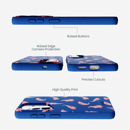 Electric Blue Axolotls Samsung Galaxy S26 Case