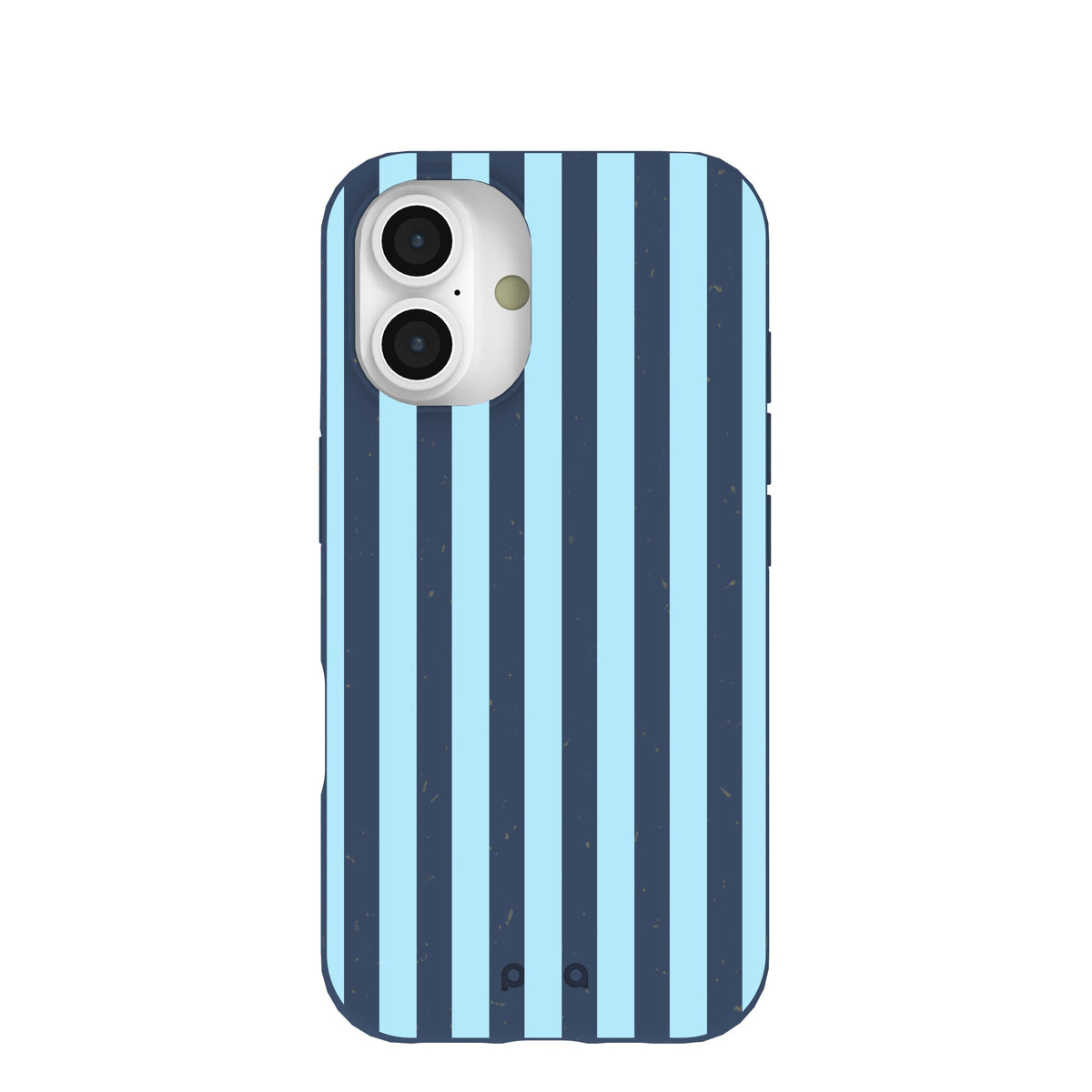 Navy Blue Baby Blue Stripes iPhone 16 Case