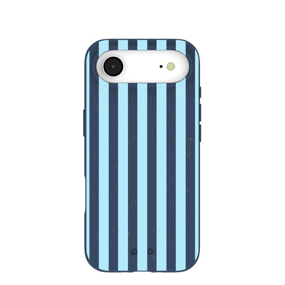 Navy Blue Baby Blue Stripes iPhone Air Case