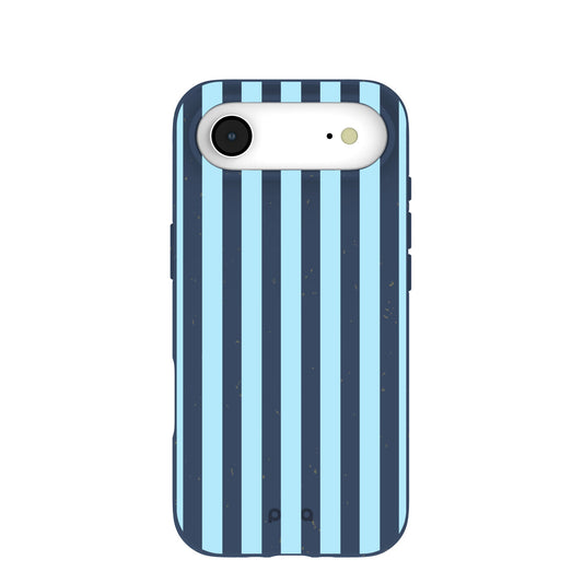 Navy Blue Baby Blue Stripes iPhone Air Case