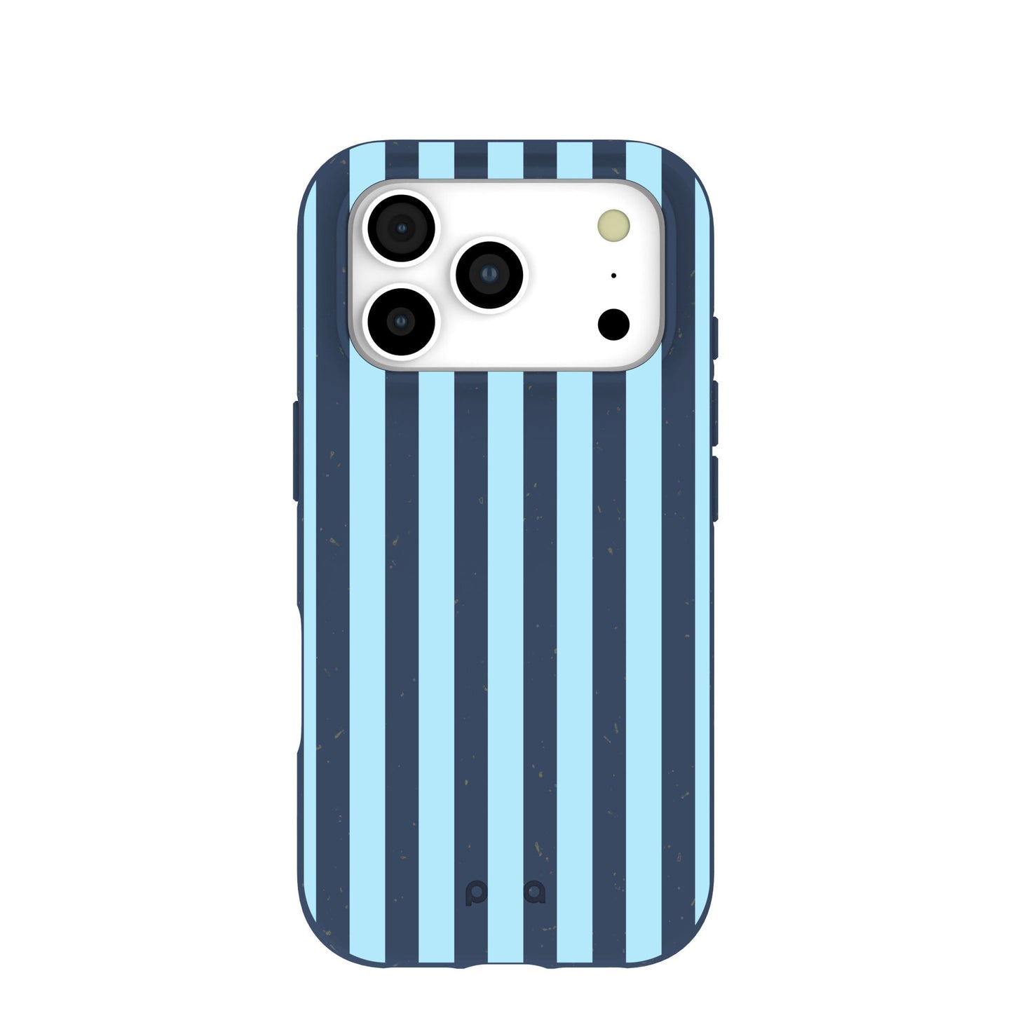 Navy Blue Baby Blue Stripes iPhone 17 Pro Case
