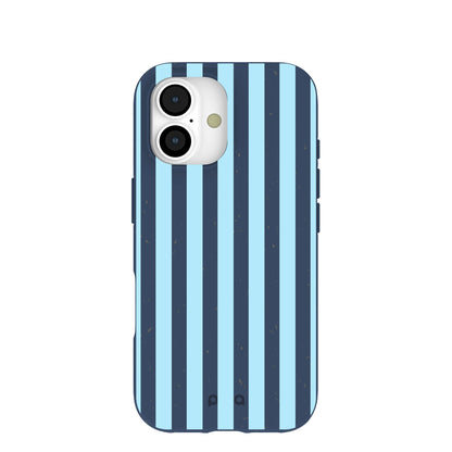 Navy Blue Baby Blue Stripes iPhone 17 Case