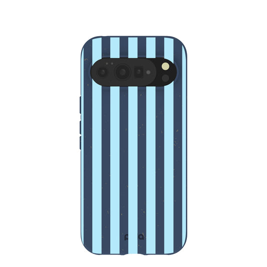 Navy Blue Baby Blue Stripes Google Pixel 10 Pro XL Case